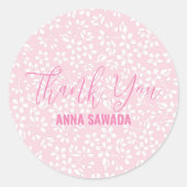 MERCI de étiquette en fleurs de SAKURA (Devant)