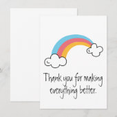 Merci de faire mieux Rainbow Card (Devant / Derrière)