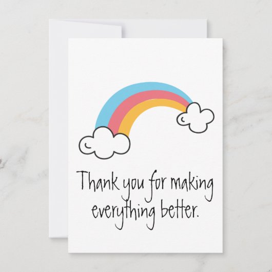 Merci de faire mieux Rainbow Card (Devant)