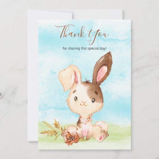 Merci de ferme Bunny Watercolor (Devant)