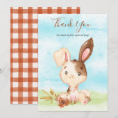 Merci de ferme Bunny Watercolor (Devant / Derrière)