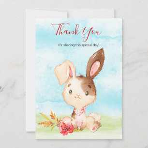 Merci de ferme Bunny Watercolor