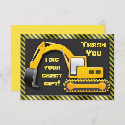 Merci de fête d'anniversaire de construction (Devant / Derrière)