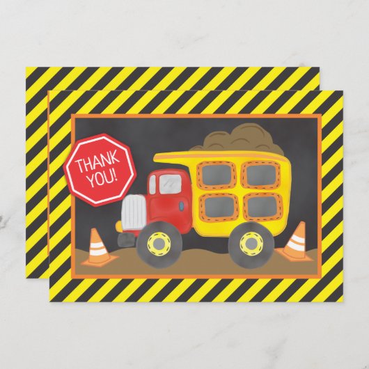 Merci de fête d'anniversaire de construction de ca (Devant / Derrière)