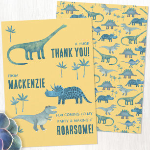 Merci de fête d'anniversaire de Dinosaur