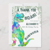 Merci de fête d'anniversaire de Dinosaur (Devant)