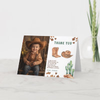 Merci de fête d'anniversaire de Little Cowboy
