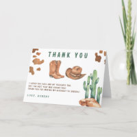 Merci de fête d'anniversaire de Little Cowboy