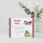 Merci de fête d'anniversaire de super héros (Debout devant)