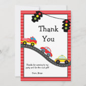 Merci de fête d'anniversaire de voitures (Devant)