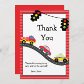 Merci de fête d'anniversaire de voitures (Devant / Derrière)