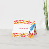 Merci de fête d'anniversaire du moteur d'incendie  (Dos)