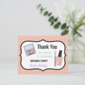 Merci de fête d'anniversaire Invitation carte Beau (Debout devant)