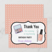 Merci de fête d'anniversaire Invitation carte Beau (Devant / Derrière)