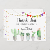Merci de Fête de l'mariée Fiesta Cactus (Devant / Derrière)