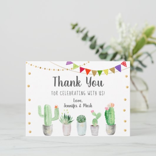 Merci de Fête de l'mariée Fiesta Cactus (Debout devant)