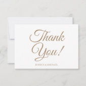 Merci de Fête des mariées blanc or (Devant)