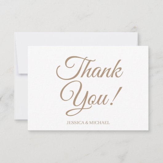 Merci de Fête des mariées blanc or (Devant)