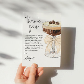 Merci de Fête des mariées Bow Espresso Martini