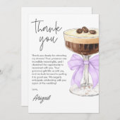 Merci de Fête des mariées Bow Espresso Martini (Devant / Derrière)