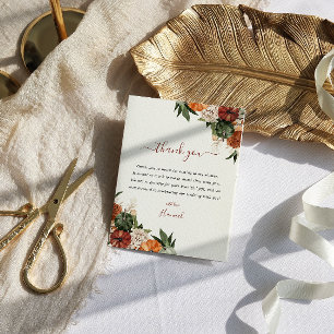 Merci de Fête des mariées d'automne Boho