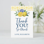 Merci de Fête des mariées de citron à fleurs (Debout devant)