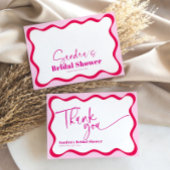 Merci de Fête des mariées de frontière rose chaud