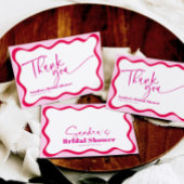 Merci de Fête des mariées de frontière rose chaud