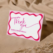 Merci de Fête des mariées de frontière rose chaud