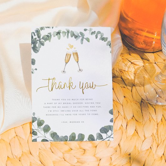 Merci de Fête des mariées écologique Eucalyptus