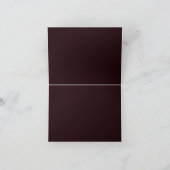 Merci de Fête des mariées Floral Bourgogne or (Intérieur)