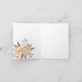 Merci de Fête des mariées florale d'automne (Intérieur)