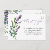 Merci de Fête des mariées Lavande Eucalyptus (Devant / Derrière)