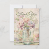 Merci de Fête des mariées Mariage Fleurs vintages (Devant)