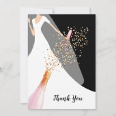 Merci de Fête des mariées noir et blanc (Devant)