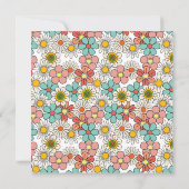 Merci de Fête des mariées Super à fleurs rétro Hip (Dos)