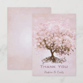 Merci de feuille de coeur rose (Devant / Derrière)