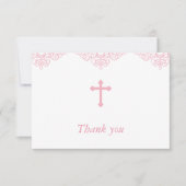 Merci de filles de baptême rose/baptême (Devant)