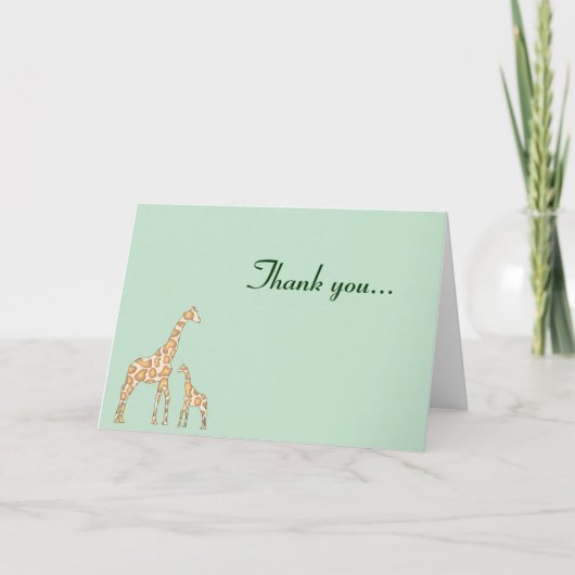 Merci de girafe - vert (Devant)