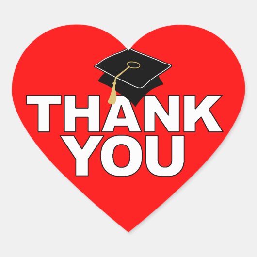 Merci de graduation  Coeur Sticker Casquette (Devant)