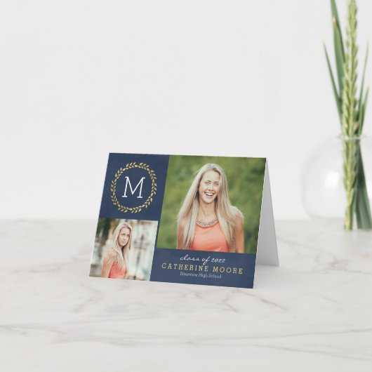 Merci de graduation de la couleur de première anné (Devant)