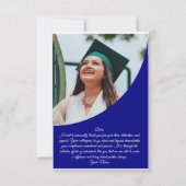 Merci de graduation de la marine moderne Bleu (Dos)