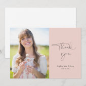 Merci de graduation de photo en rose pâle (Devant / Derrière)