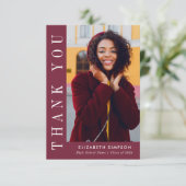 Merci de graduation de texte moderne Carte photo (Debout devant)