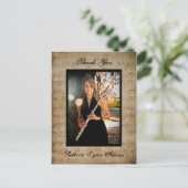 Merci de graduation en musique de feuille - Carte  (Debout devant)