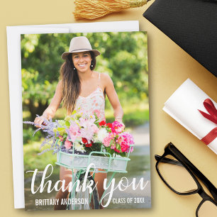 Merci de graduation moderne Carte photo gradué
