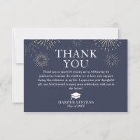 Merci de graduation moderne Fireworks avec message