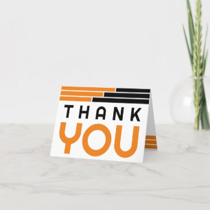 Merci de graduation Orange & Black Bars