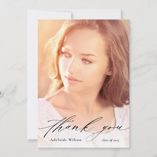 Merci de graduation personnalisé avec photo complè (Devant)