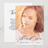 Merci de graduation personnalisé avec photo complè (Devant / Derrière)